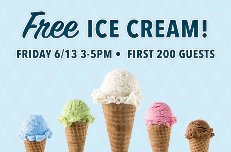 We all Scream for FREE Ice Cream at our HQ, Friday, June 13th