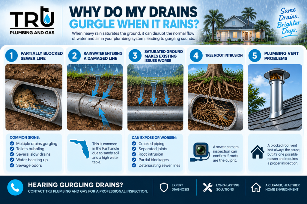 Why Do My Drains Gurgle When It Rains?